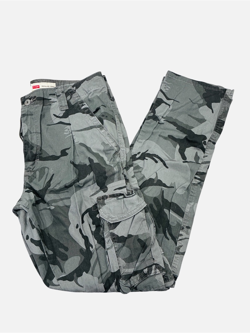 Wrangler Men's Gray Camo Cargo Pants